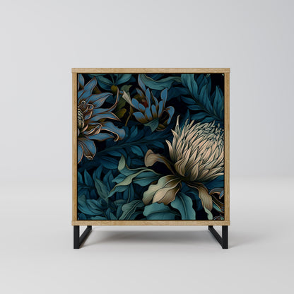 TWILIGHT BLOOM 1-Door Sideboard in Oak Effect