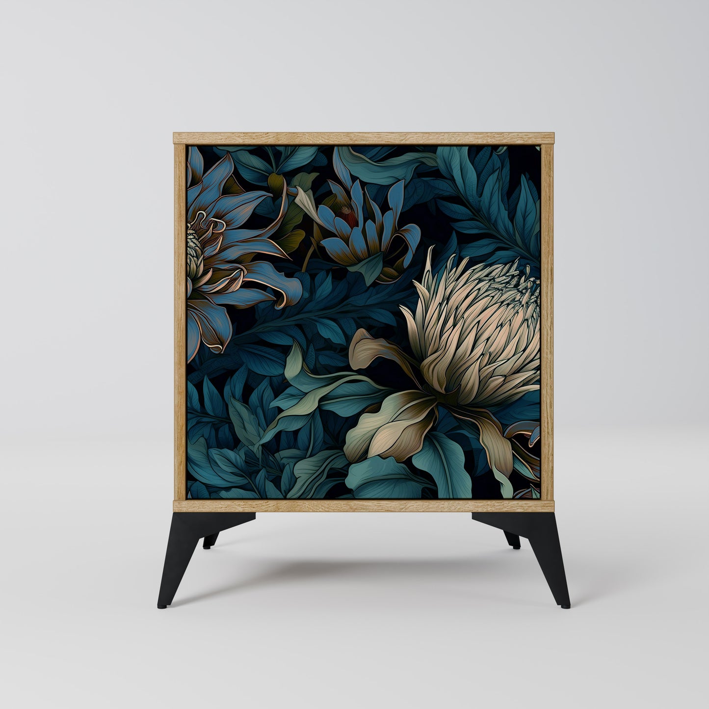 TWILIGHT BLOOM 1-Door Sideboard in Oak Effect