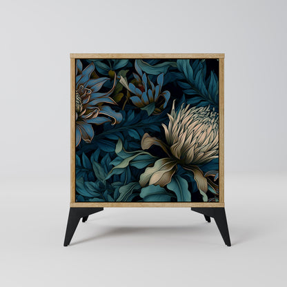 TWILIGHT BLOOM 1-Door Sideboard in Oak Effect