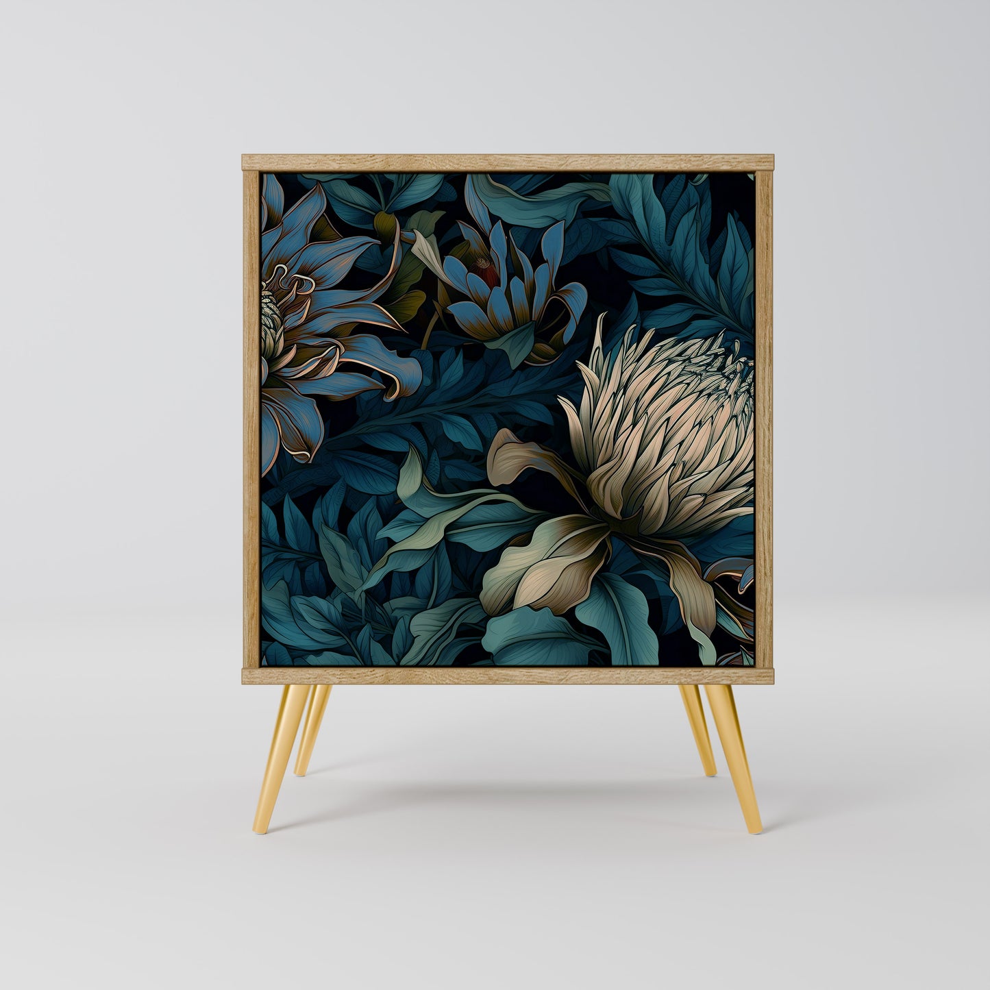TWILIGHT BLOOM 1-Door Sideboard in Oak Effect