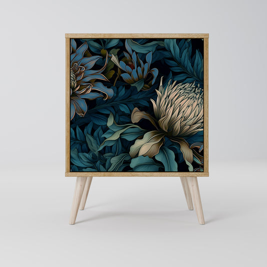 TWILIGHT BLOOM 1-Door Sideboard in Oak Effect
