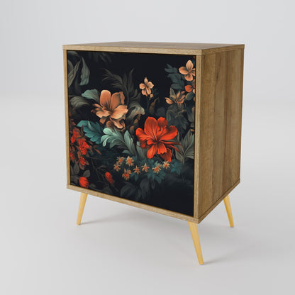 IMAGINARY BLOSSOM 1-Door Sideboard in Oak Effect