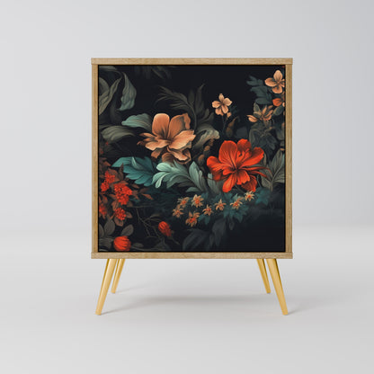 IMAGINARY BLOSSOM 1-Door Sideboard in Oak Effect