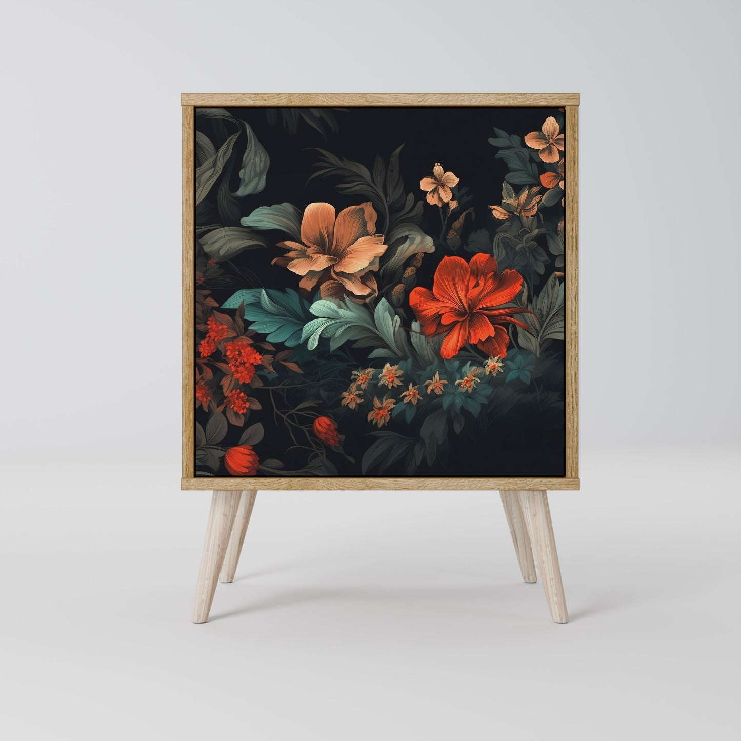 IMAGINARY BLOSSOM 1-Door Sideboard in Oak Effect