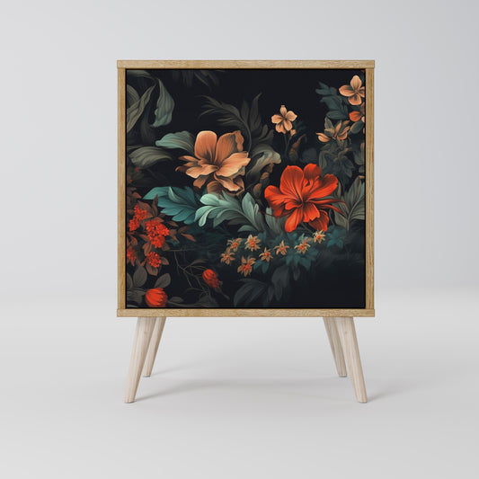 IMAGINARY BLOSSOM 1-Door Sideboard in Oak Effect
