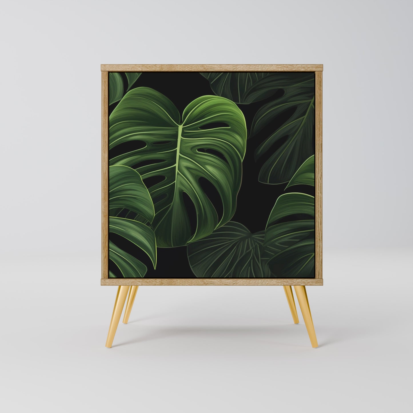 INFINITE MONSTERA Madia a 1 anta effetto rovere