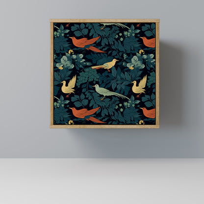 FOWL ORNAMENT 1-Door Sideboard in Oak Effect