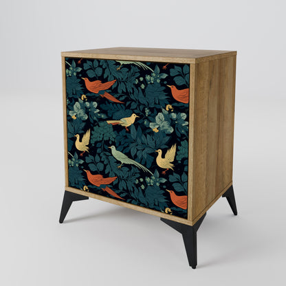 FOWL ORNAMENT 1-Door Sideboard in Oak Effect