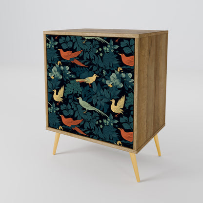 FOWL ORNAMENT 1-Door Sideboard in Oak Effect