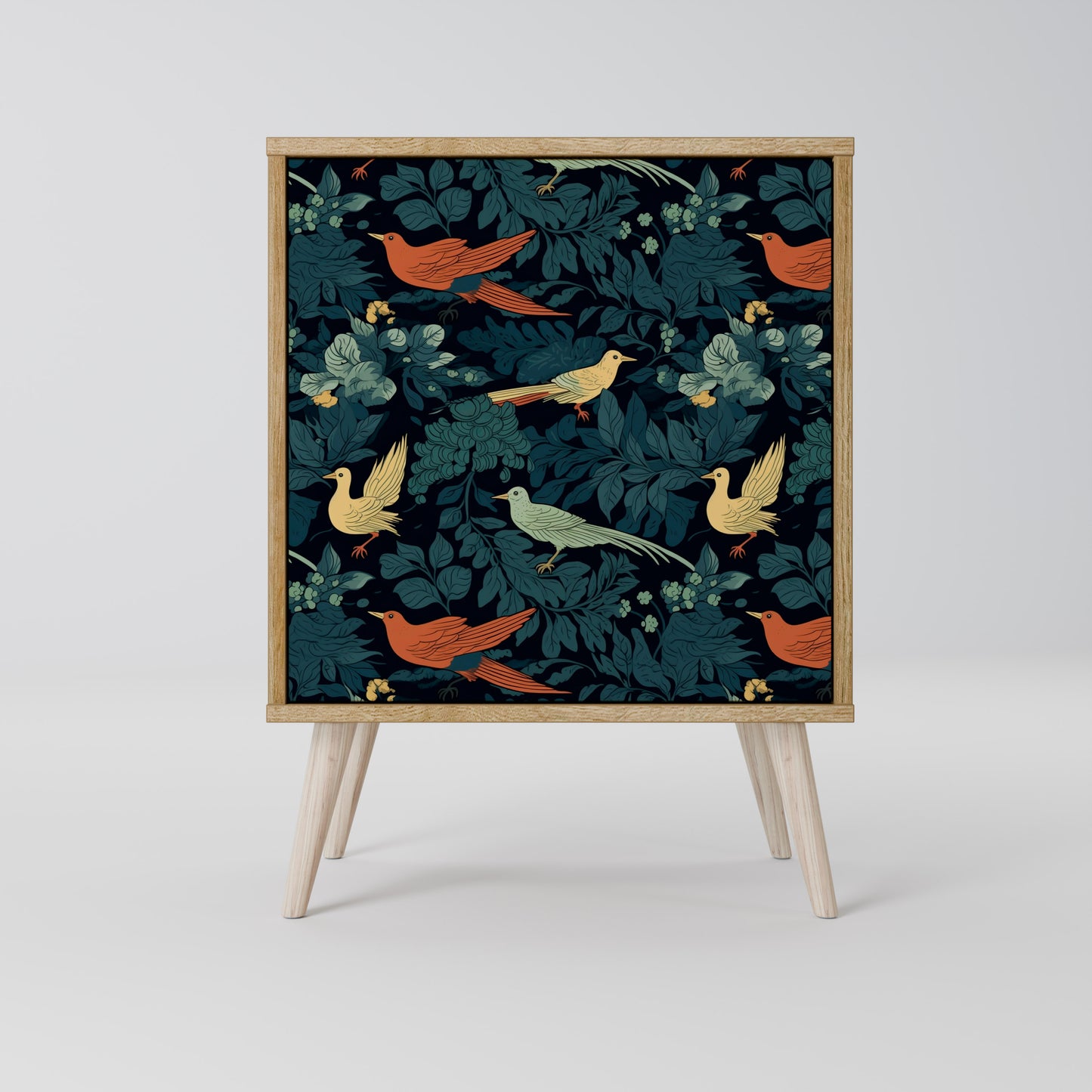 FOWL ORNAMENT 1-Door Sideboard in Oak Effect