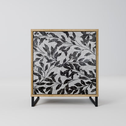 CHARCOAL SPROUT 1-Door Sideboard in Oak Effect