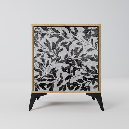CHARCOAL SPROUT 1-Door Sideboard in Oak Effect