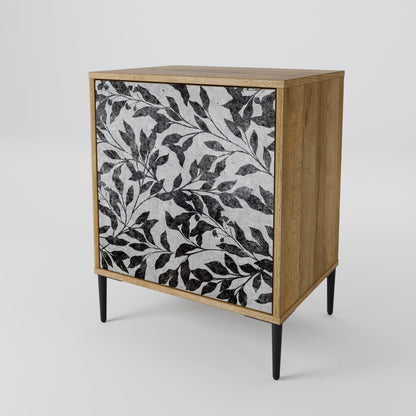 CHARCOAL SPROUT 1-Door Sideboard in Oak Effect