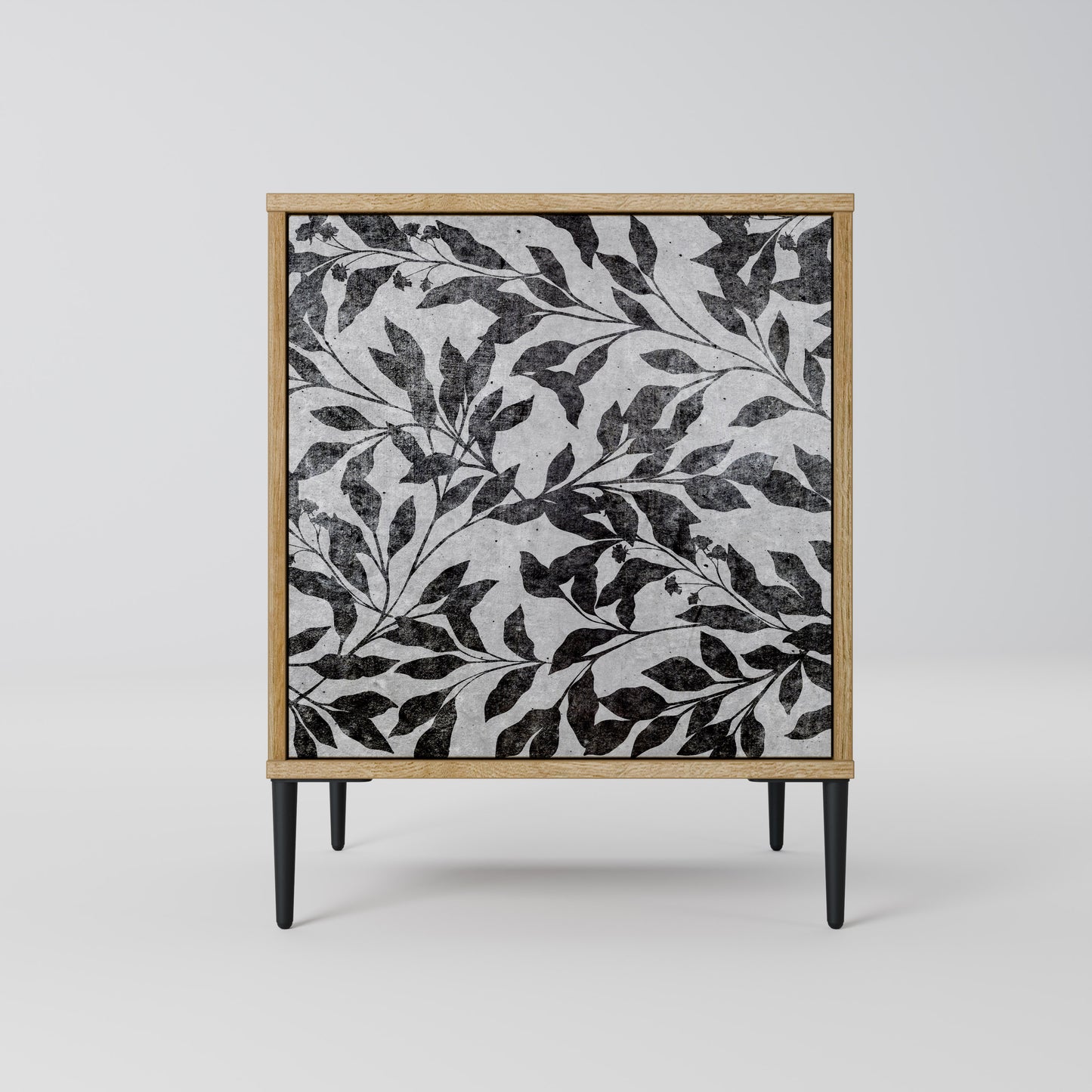 CHARCOAL SPROUT 1-Door Sideboard in Oak Effect