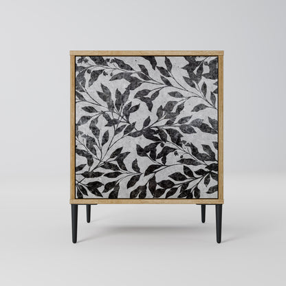 CHARCOAL SPROUT 1-Door Sideboard in Oak Effect