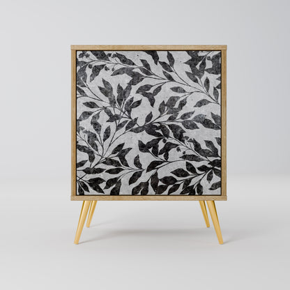 CHARCOAL SPROUT 1-Door Sideboard in Oak Effect