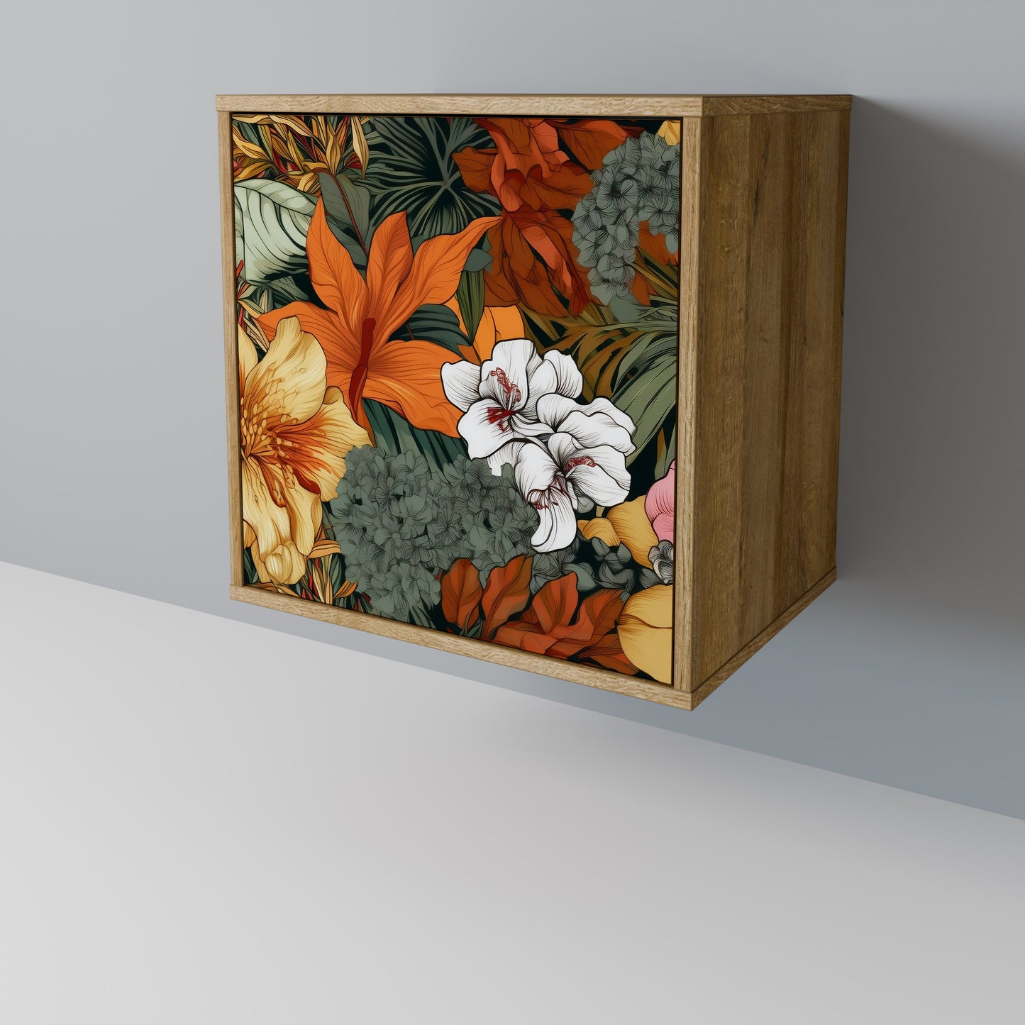 RADIANT FLORA Madia a 1 anta effetto rovere