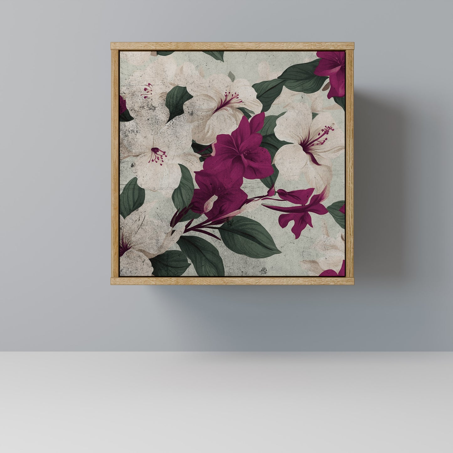 FLOWERET DREAM 1-Door Sideboard in Oak Effect