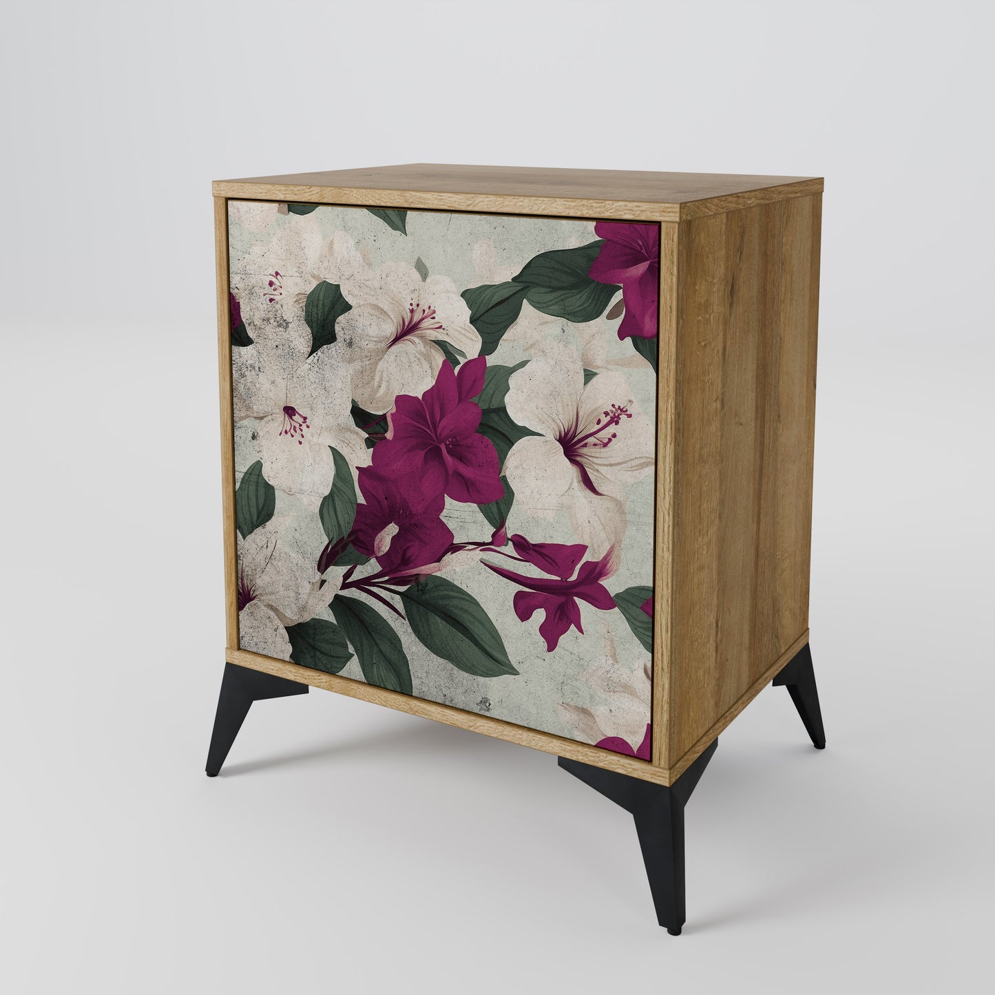 FLOWERET DREAM 1-Door Sideboard in Oak Effect