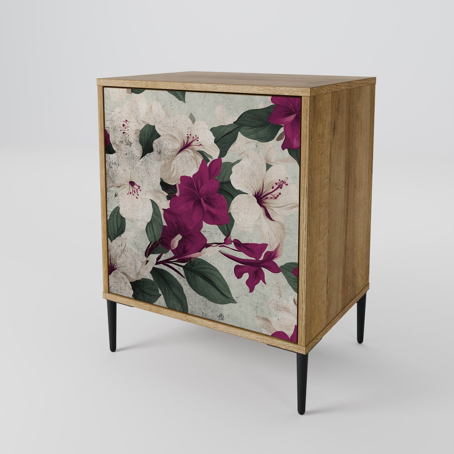 FLOWERET DREAM 1-Door Sideboard in Oak Effect