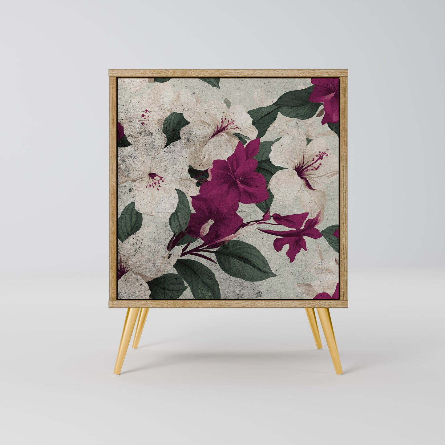 FLOWERET DREAM 1-Door Sideboard in Oak Effect