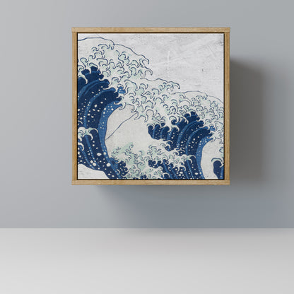THE GREAT WAVE AT KANAGAWA 1-Door Sideboard in Oak Effect