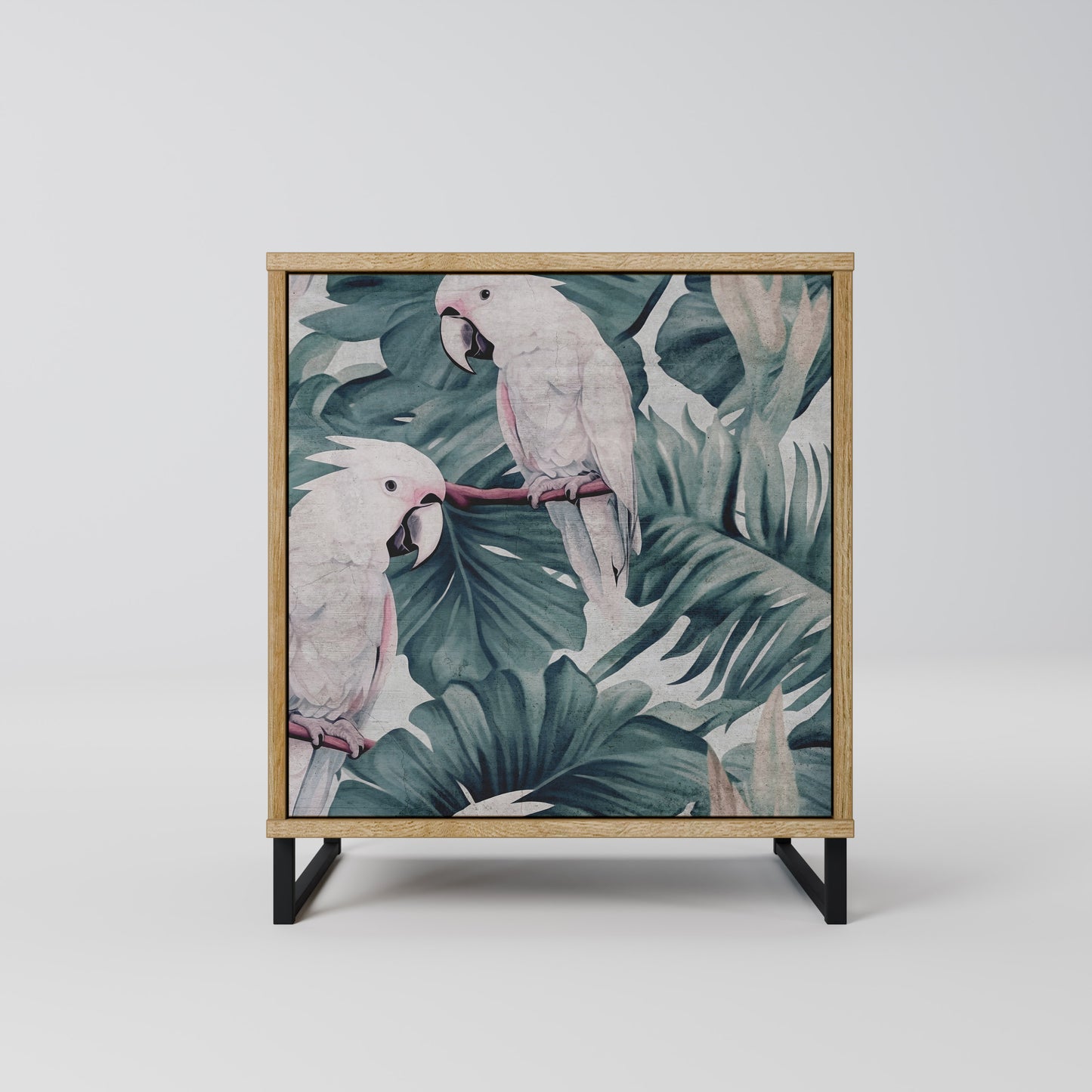 Credenza POPINJAY LOOK a 1 anta effetto rovere