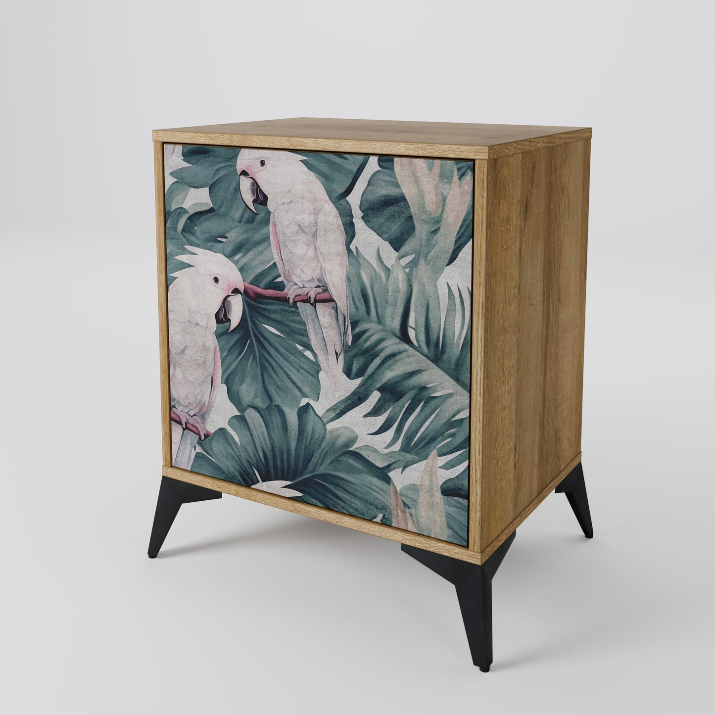 Credenza POPINJAY LOOK a 1 anta effetto rovere