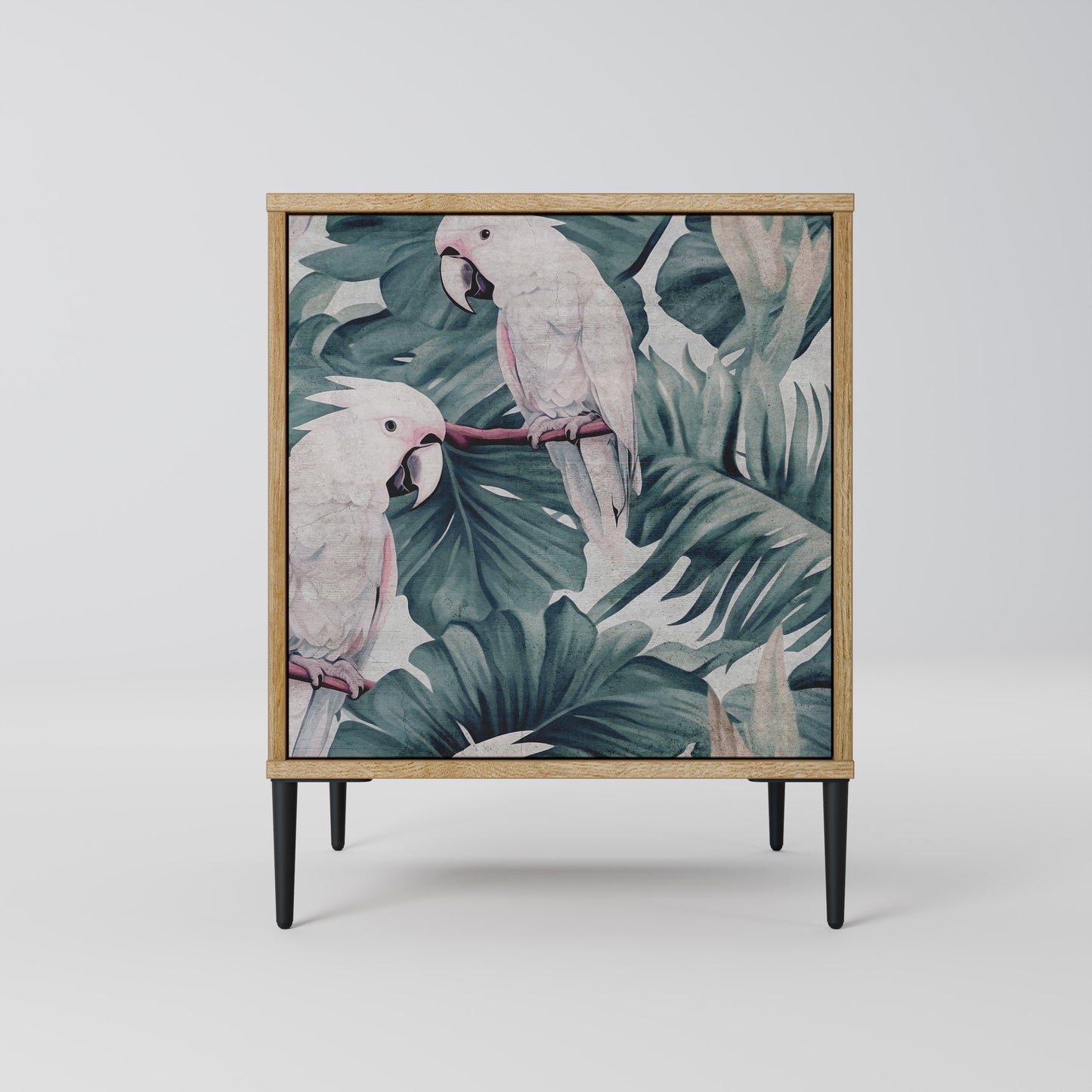 Credenza POPINJAY LOOK a 1 anta effetto rovere