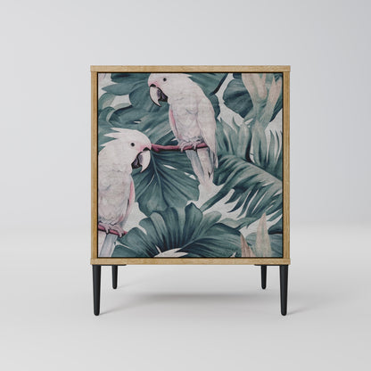 Credenza POPINJAY LOOK a 1 anta effetto rovere