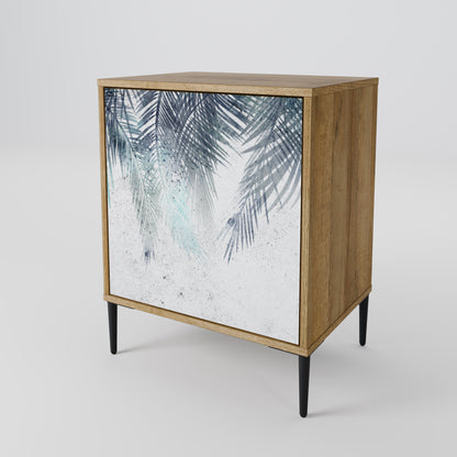 PALM VEIL 1-Door Sideboard in Oak Effect