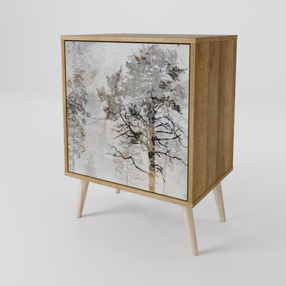 Credenza a 1 anta FADE IN THE TREES effetto rovere