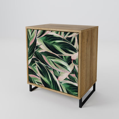 Credenza EERIE STROMANTHE a 1 anta effetto rovere