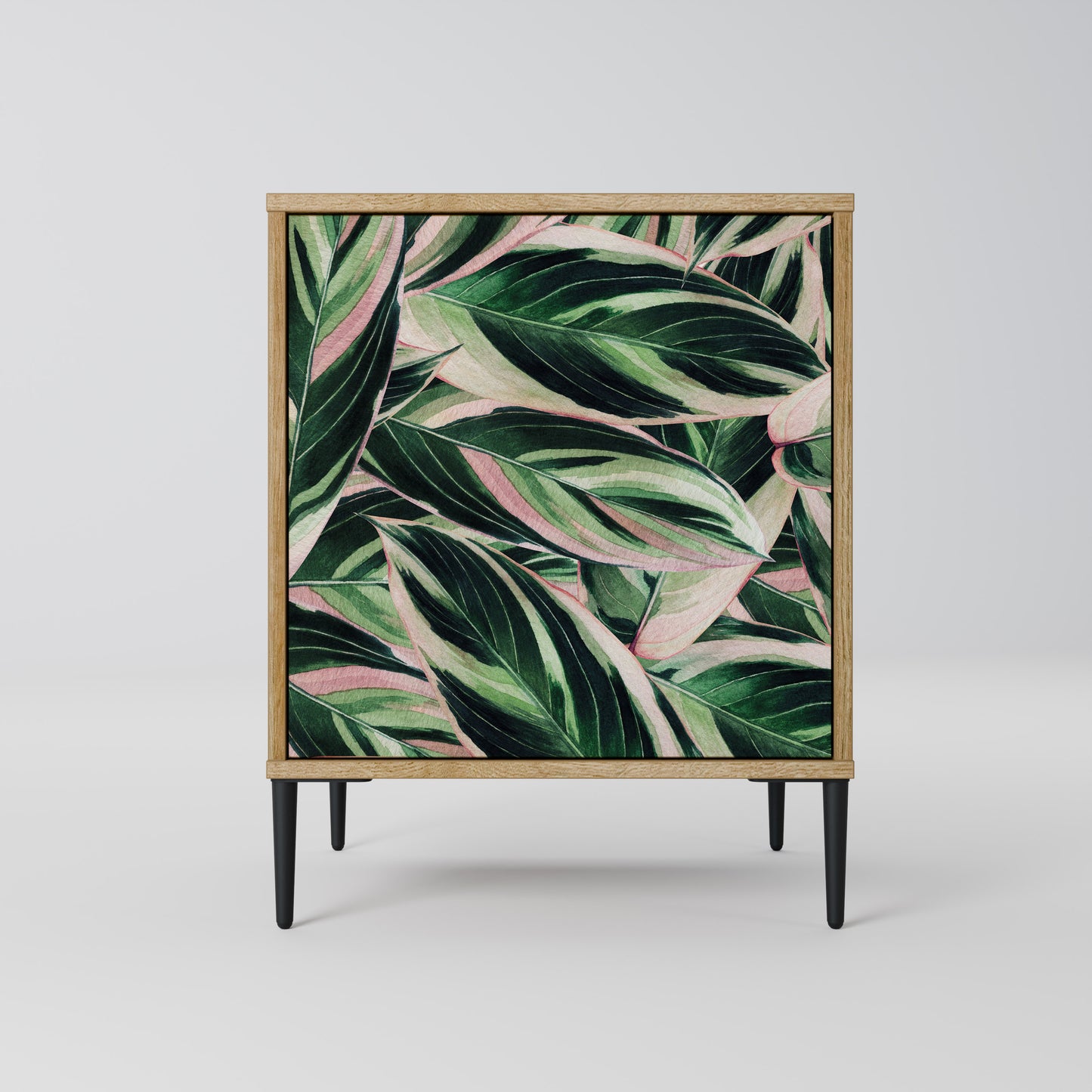 Credenza EERIE STROMANTHE a 1 anta effetto rovere