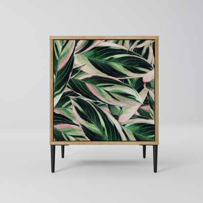 Credenza EERIE STROMANTHE a 1 anta effetto rovere