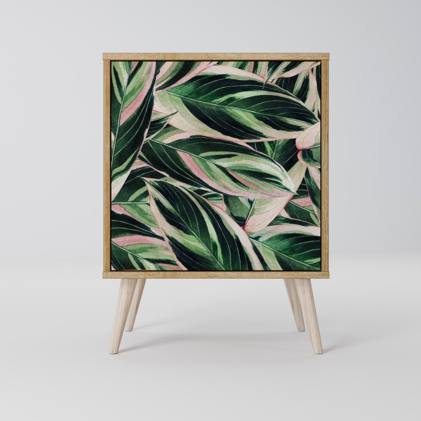 Credenza EERIE STROMANTHE a 1 anta effetto rovere