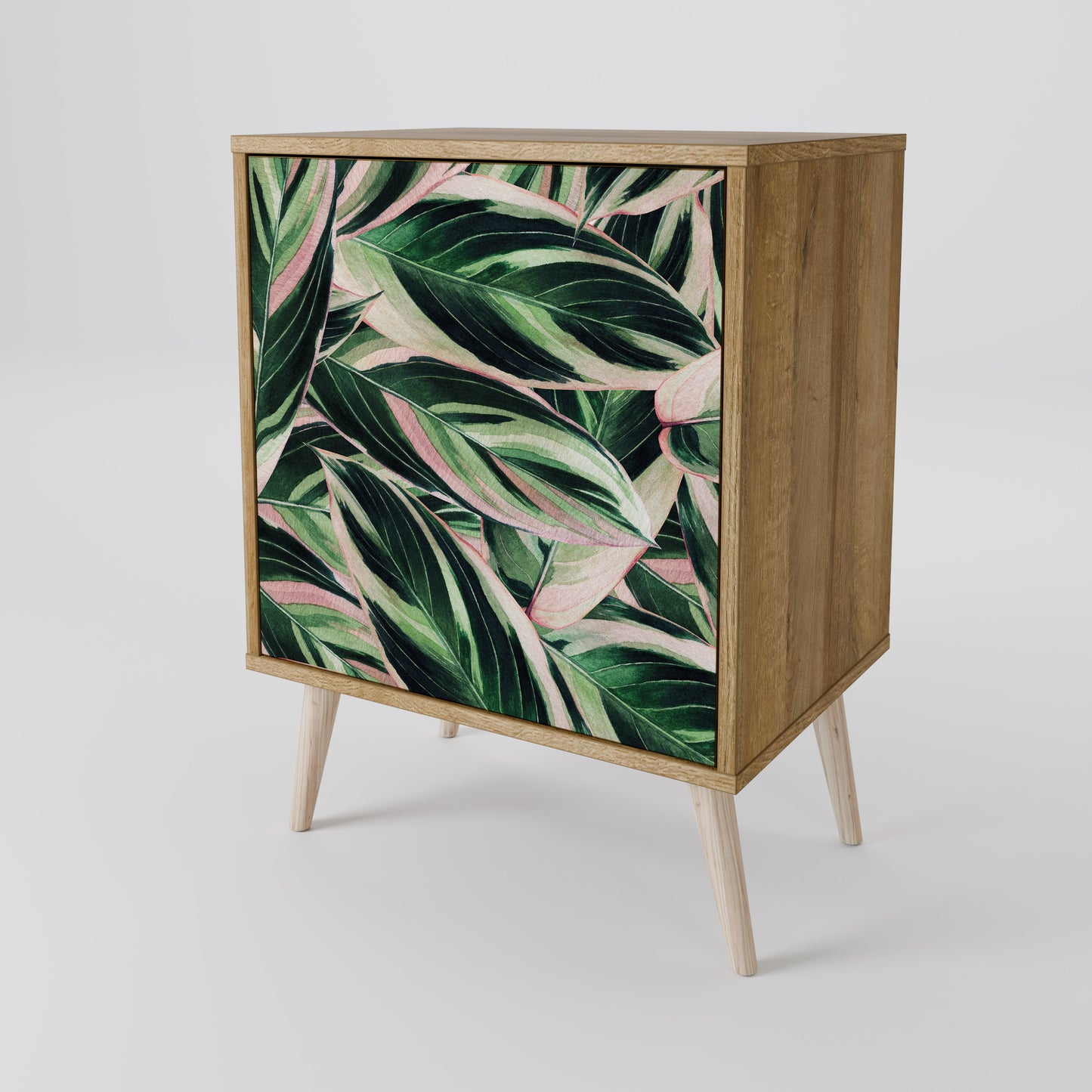 Credenza EERIE STROMANTHE a 1 anta effetto rovere