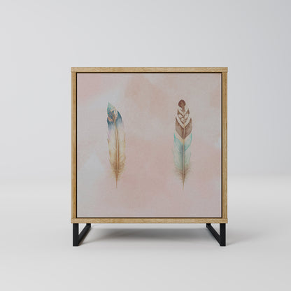 Credenza THE DELIQUESCE a 1 anta effetto rovere