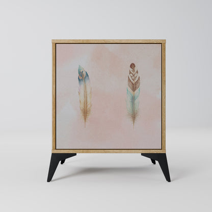 Credenza THE DELIQUESCE a 1 anta effetto rovere