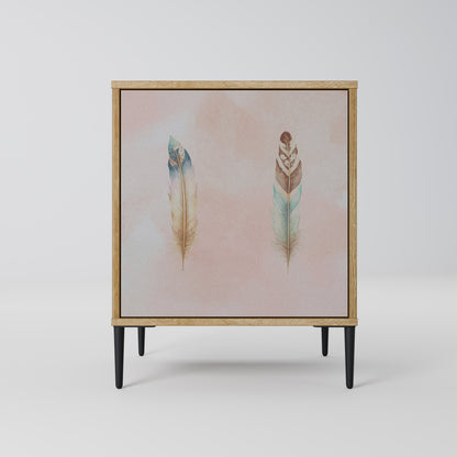 Credenza THE DELIQUESCE a 1 anta effetto rovere