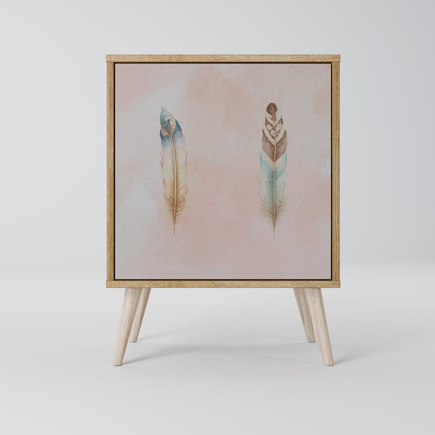 Credenza THE DELIQUESCE a 1 anta effetto rovere