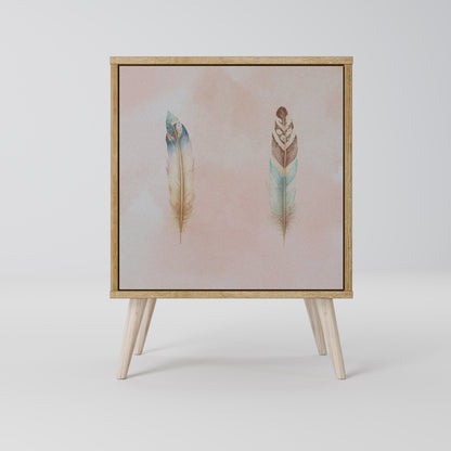 Credenza THE DELIQUESCE a 1 anta effetto rovere