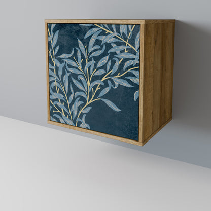 BLUE LEAVES 1-Door Sideboard in Oak Effect