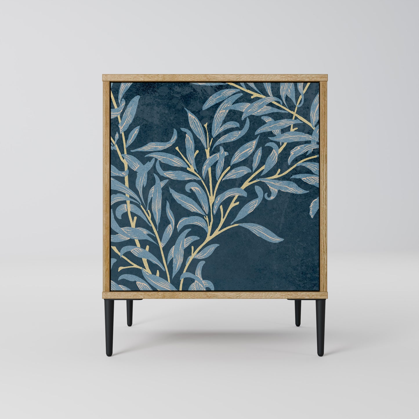 BLUE LEAVES 1-Door Sideboard in Oak Effect