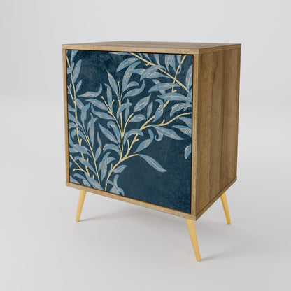 BLUE LEAVES 1-Door Sideboard in Oak Effect