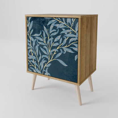 BLUE LEAVES 1-Door Sideboard in Oak Effect