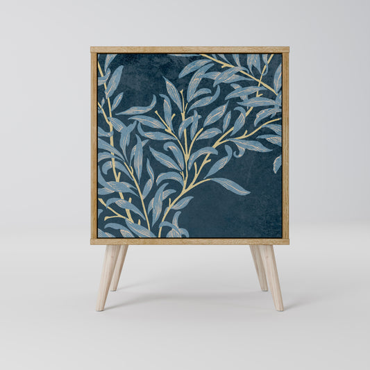 BLUE LEAVES 1-Door Sideboard in Oak Effect