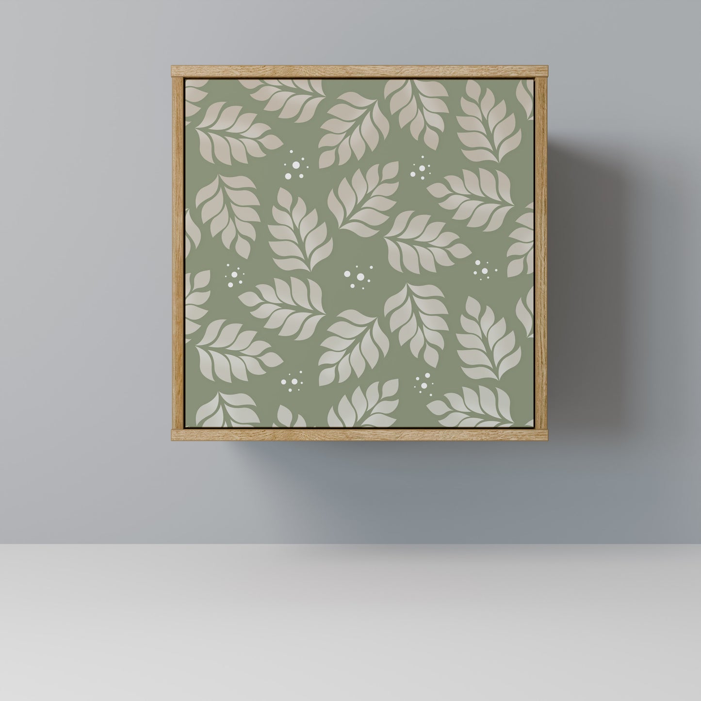 LEAVES ON GREEN 1-Door Sideboard in Oak Effect