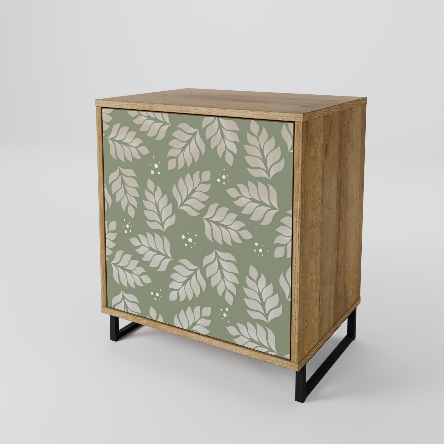 LEAVES ON GREEN 1-Door Sideboard in Oak Effect
