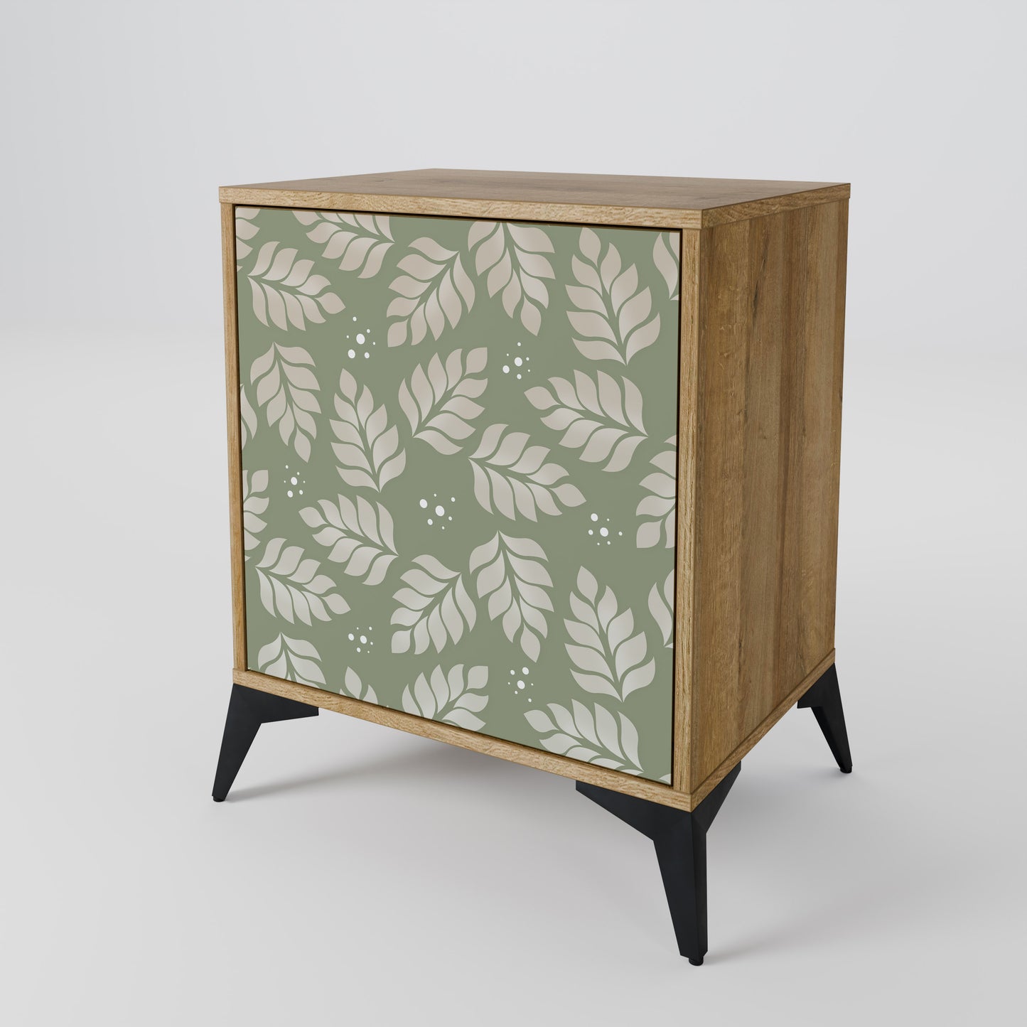 LEAVES ON GREEN 1-Door Sideboard in Oak Effect